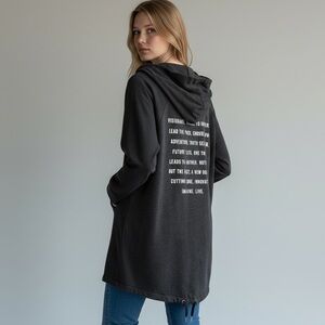 🔥MOVING SALE🔥 Forever 21 Charcoal Zip-Up Hoodie